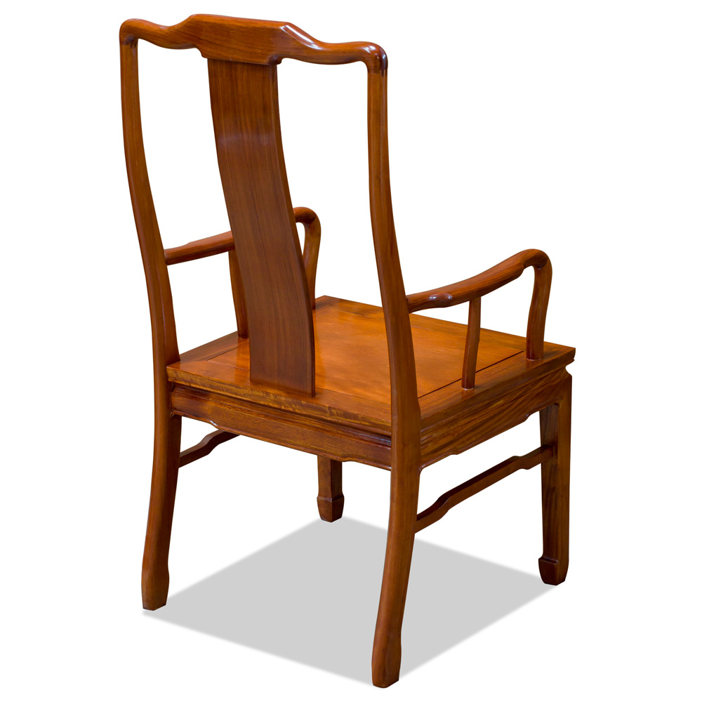 Natural Finish Rosewood Chinese Longevity Arm Chair