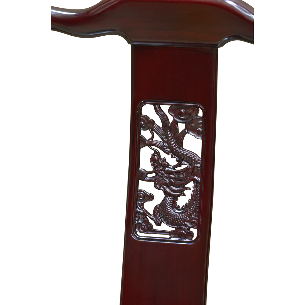 Dark Cherry Rosewood Dragon Oriental Chair