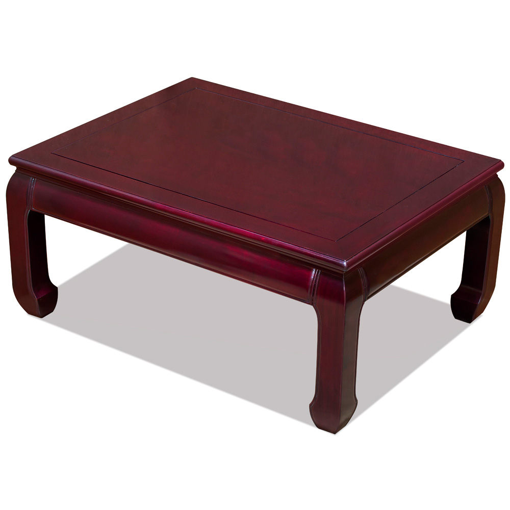 Dark Cherry Rosewood Ming Rectangular Chinese Coffee Table