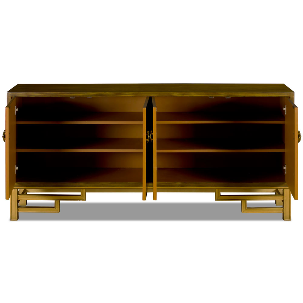 Hand Painted Gold Leaf Oriental Su Chow Sideboard