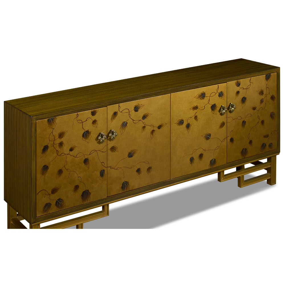 Hand Painted Gold Leaf Oriental Su Chow Sideboard