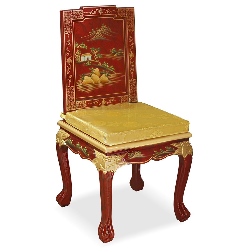 Chinoiserie Scenery Harpsichord Style Oriental Desk Set