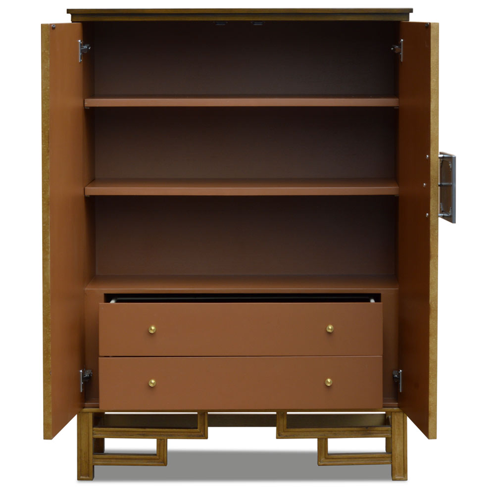 Gold Su Chow Chinese Armoire