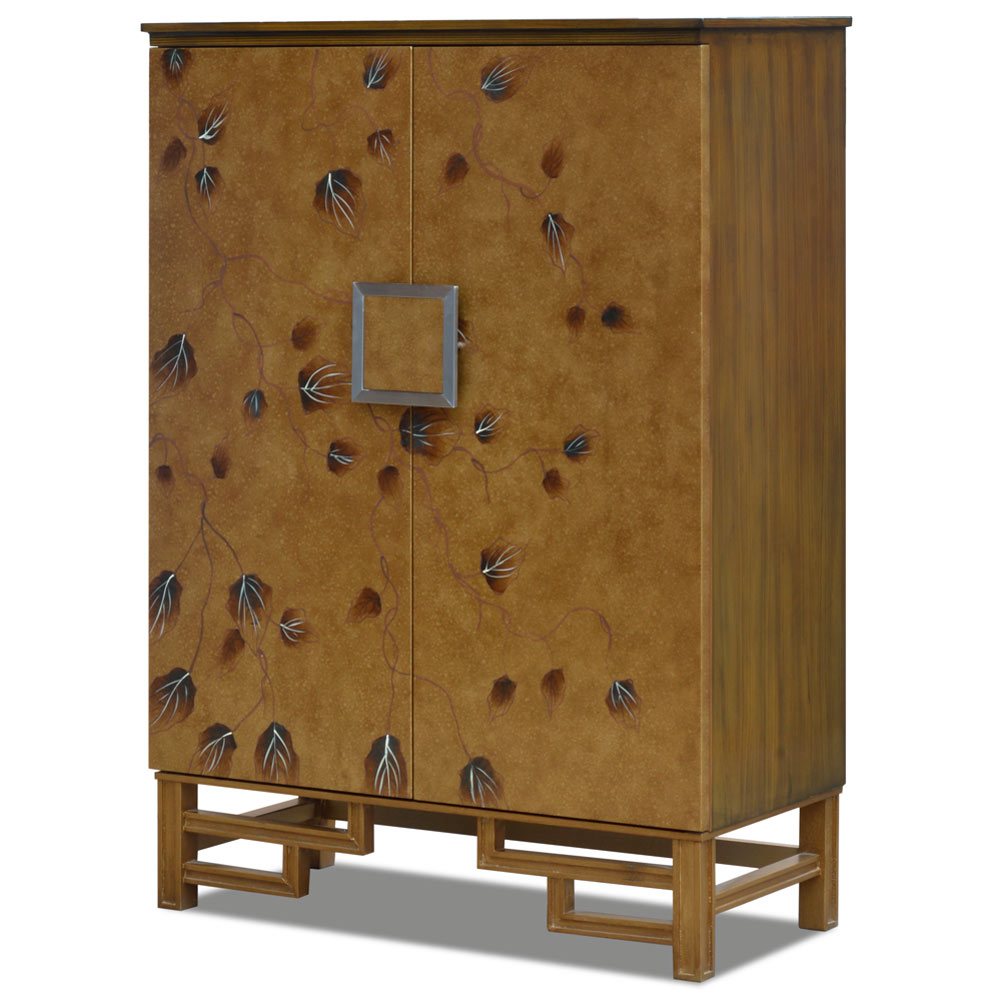 Gold Su Chow Chinese Armoire