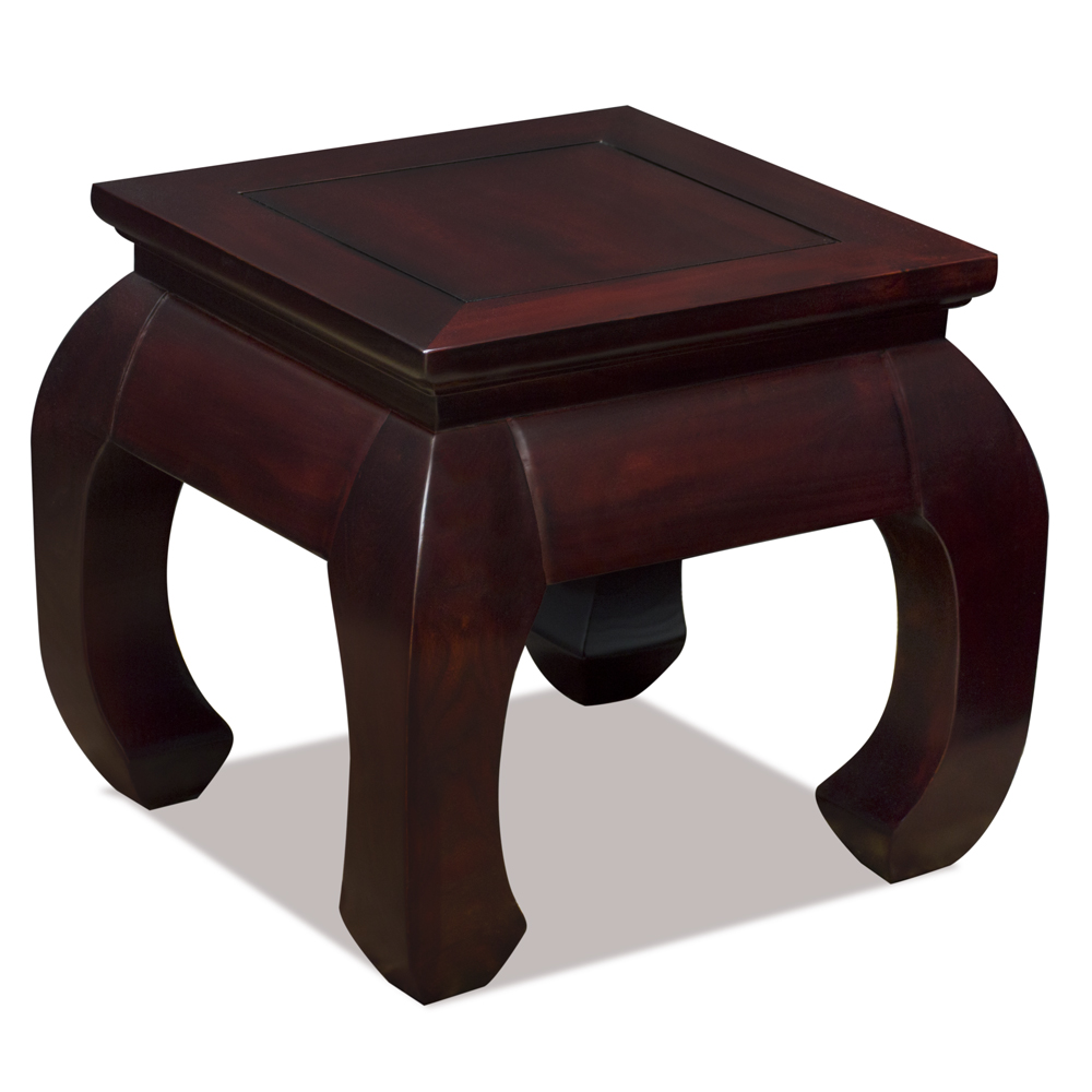 Dark Cherry Petite Elmwood Ming Square Chinese Table