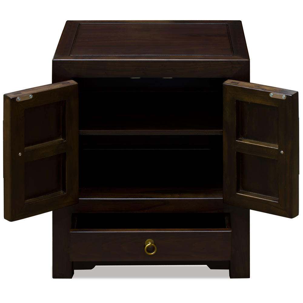 Dark Espresso Elmwood Chinese Ming Cabinet