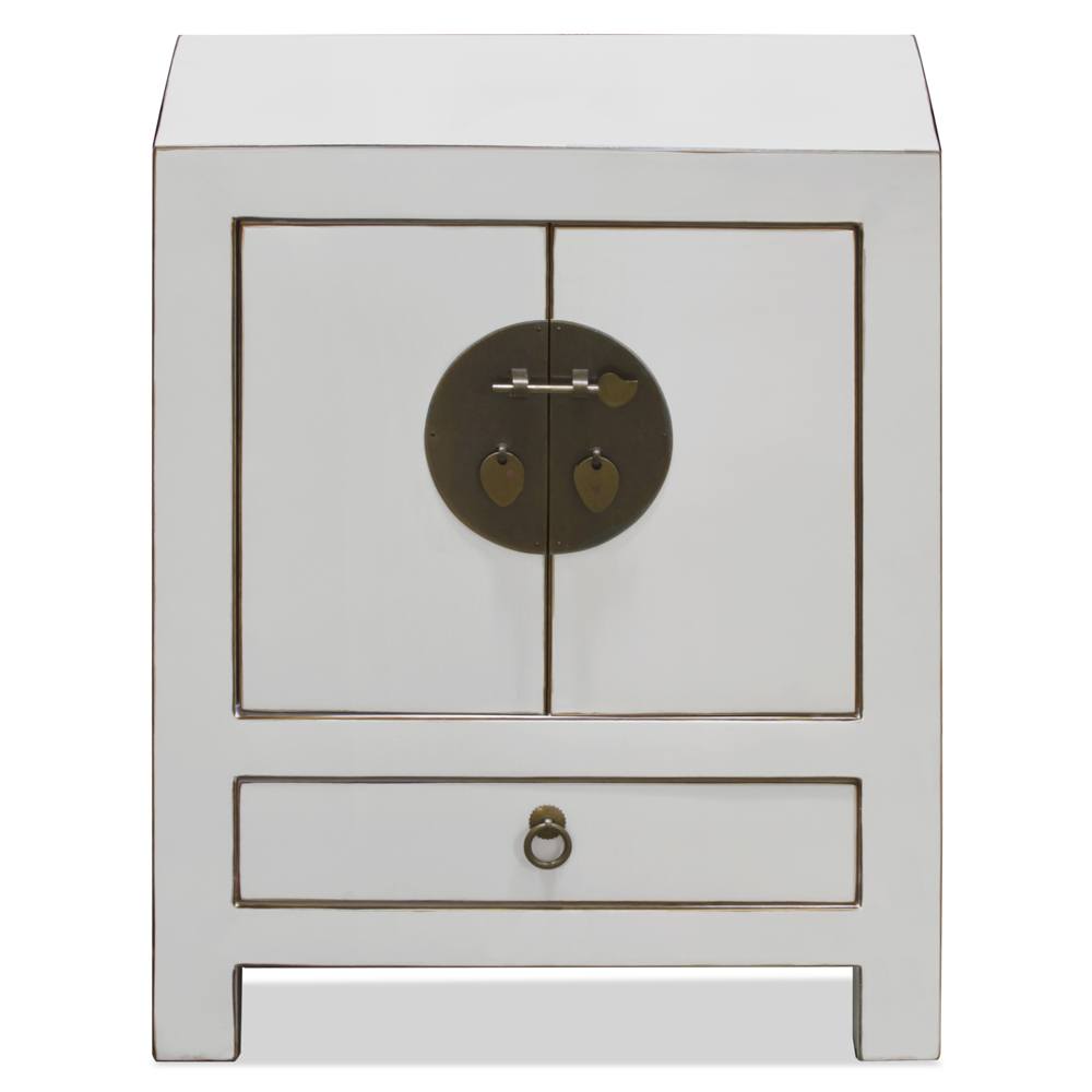 White Elmwood Chinese Ming Cabinet