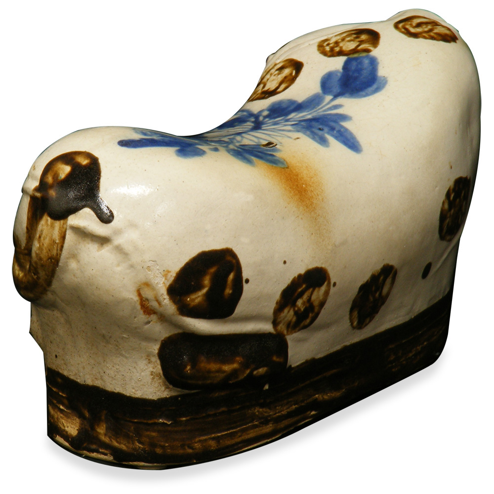 19th Century Porcelain Cat Pillow