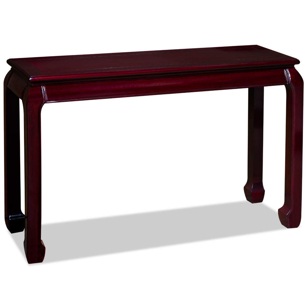 Dark Cherry Rosewood Chinese Ming Console Table