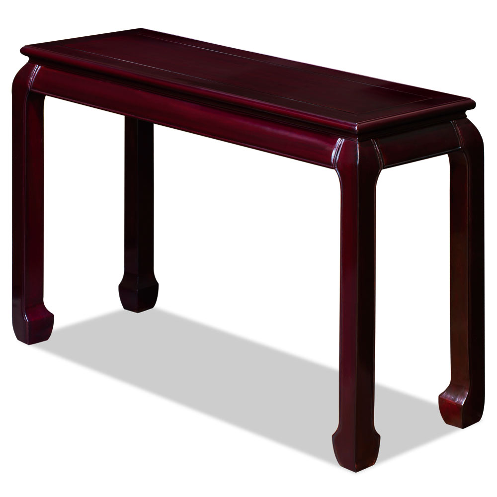 Dark Cherry Rosewood Chinese Ming Console Table