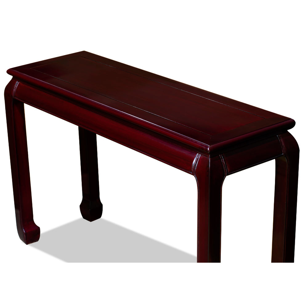 Dark Cherry Rosewood Chinese Ming Console Table