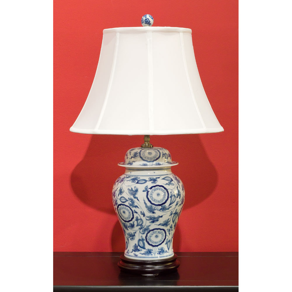 Blue and White Porcelain Lamp