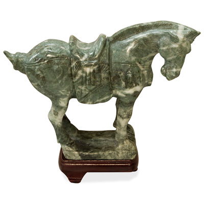 Tang Dynasty Chinese Jade Horse Sculpture