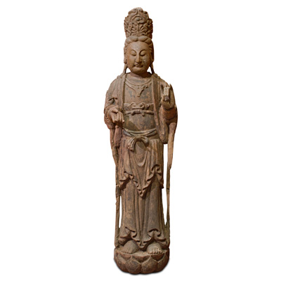 59 Inch Wooden Guanyin Oriental Statue