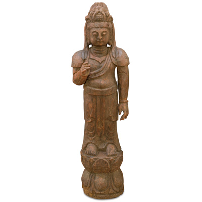 40 Inch Wooden Guanyin Oriental Statue