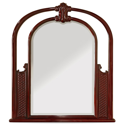 Dark Cherry Rosewood French Design Oriental Mirror