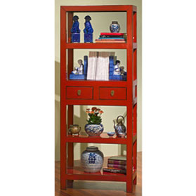 Elmwood Zen Style Asian Bookcase