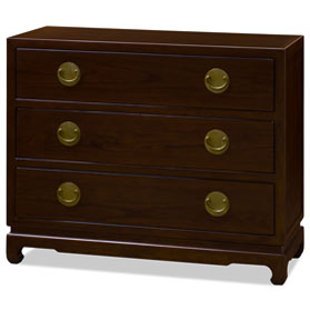 Mahogany Elmwood Chinese Ming Chest of Drawers