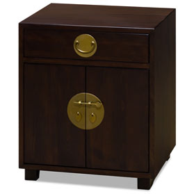 Dark Espresso Petite Elmwood Chinese Ming Cabinet