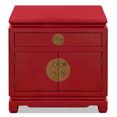 Red Elmwood Chinese Ming Cabinet