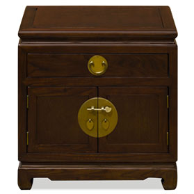 Mahogany Petite Elmwood Chinese Ming Cabinet