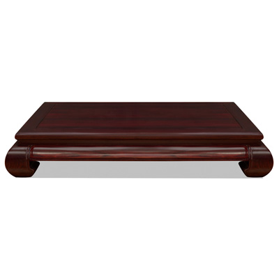 Dark Cherry Elmwood Chinese Ming Chow Leg Display Table