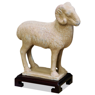 Ceramic Tang Sheep Replica Oriental Statue