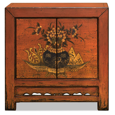 Tangerine Elmwood Mandarin Oriental Cabinet