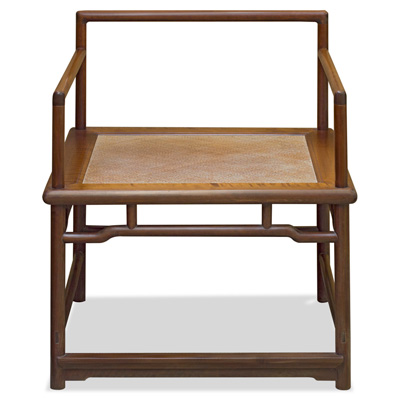 Walnut Elmwood Ming Meditation Asian Chair