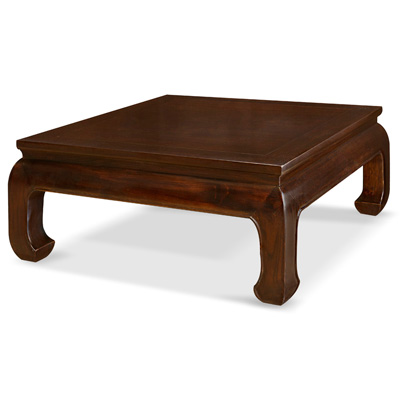 Dark Espresso Elmwood Ming Square Asian Coffee Table