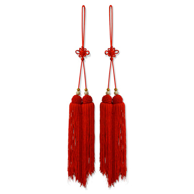 Lucky Red Chinese Silk Tassel Set