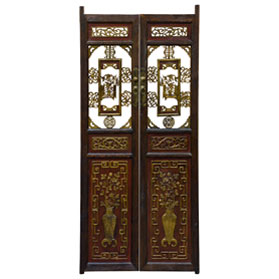 Antique Wooden Su-Chow Chinese Doors Set