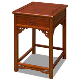 Honey Finish Longevity Elmwood Chinese Ming End Table