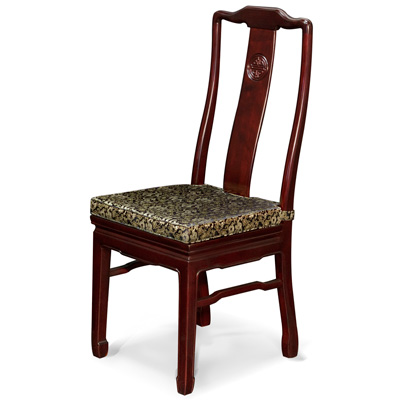 Dark Cherry Rosewood Chinese Longevity Chair