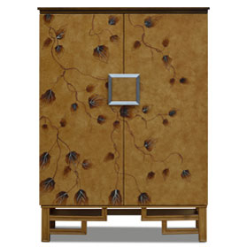 Gold Su Chow Chinese Armoire