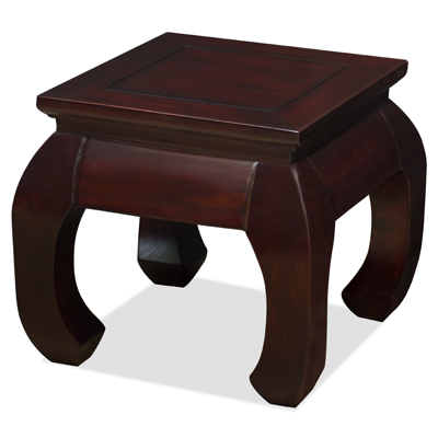 Dark Cherry Petite Elmwood Ming Square Chinese Table