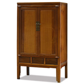 Natural Finish Elmwood Oriental Armoire