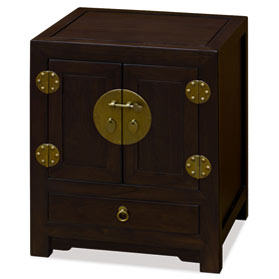 Dark Espresso Elmwood Chinese Ming Cabinet