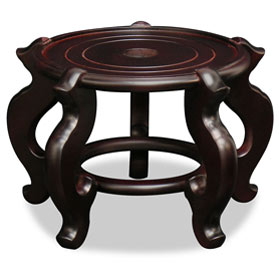 6.5 Inch Dark Brown Chinese Wooden Planter Stand