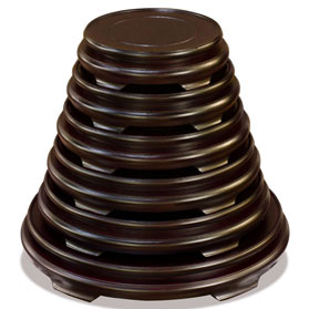 Dark Brown Round Chinese Wooden Stands