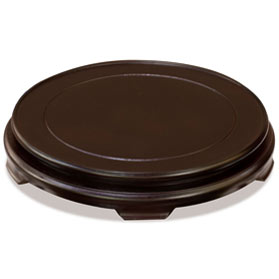 10 Inch Dark Brown Round Chinese Wooden Stand