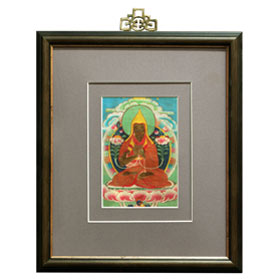 Framed Tibetan Thangka Painting