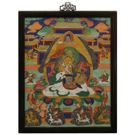 Framed Tibetan Thangka Painting