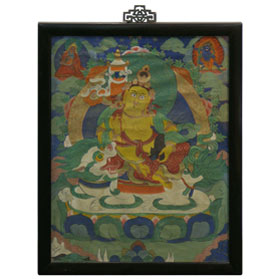 Framed Tibetan Thangka Painting