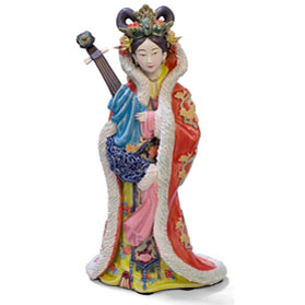 Chinese Porcelain Figurine, Lady Zhao Jun