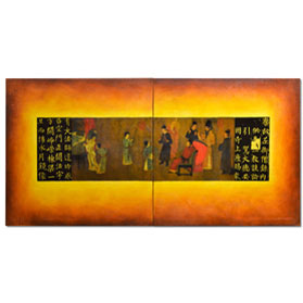 Tang Dynasty Royal Court Chinese Oil Painting