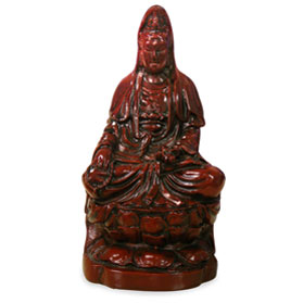 Shou Shan Shi Meditating Guanyin Asian Statue